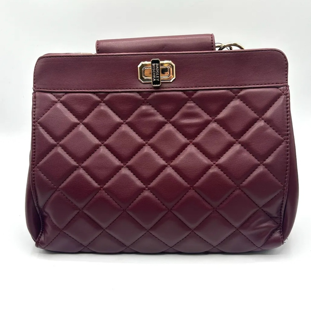 $180 Badgley Mischka Quilted Mini Tote Bag - Picture 4 of 7